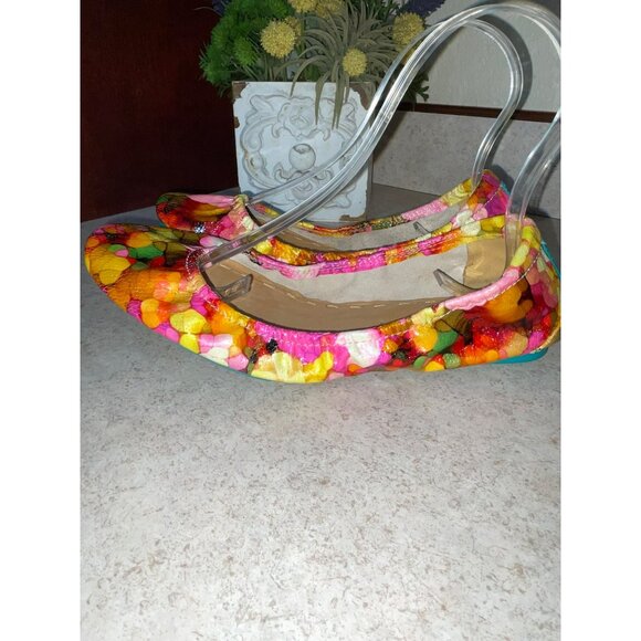 Tieks Womens Size 7 Aquarella Floral Ballet Flats In Metallic Watercolor Print L - Picture 7 of 9